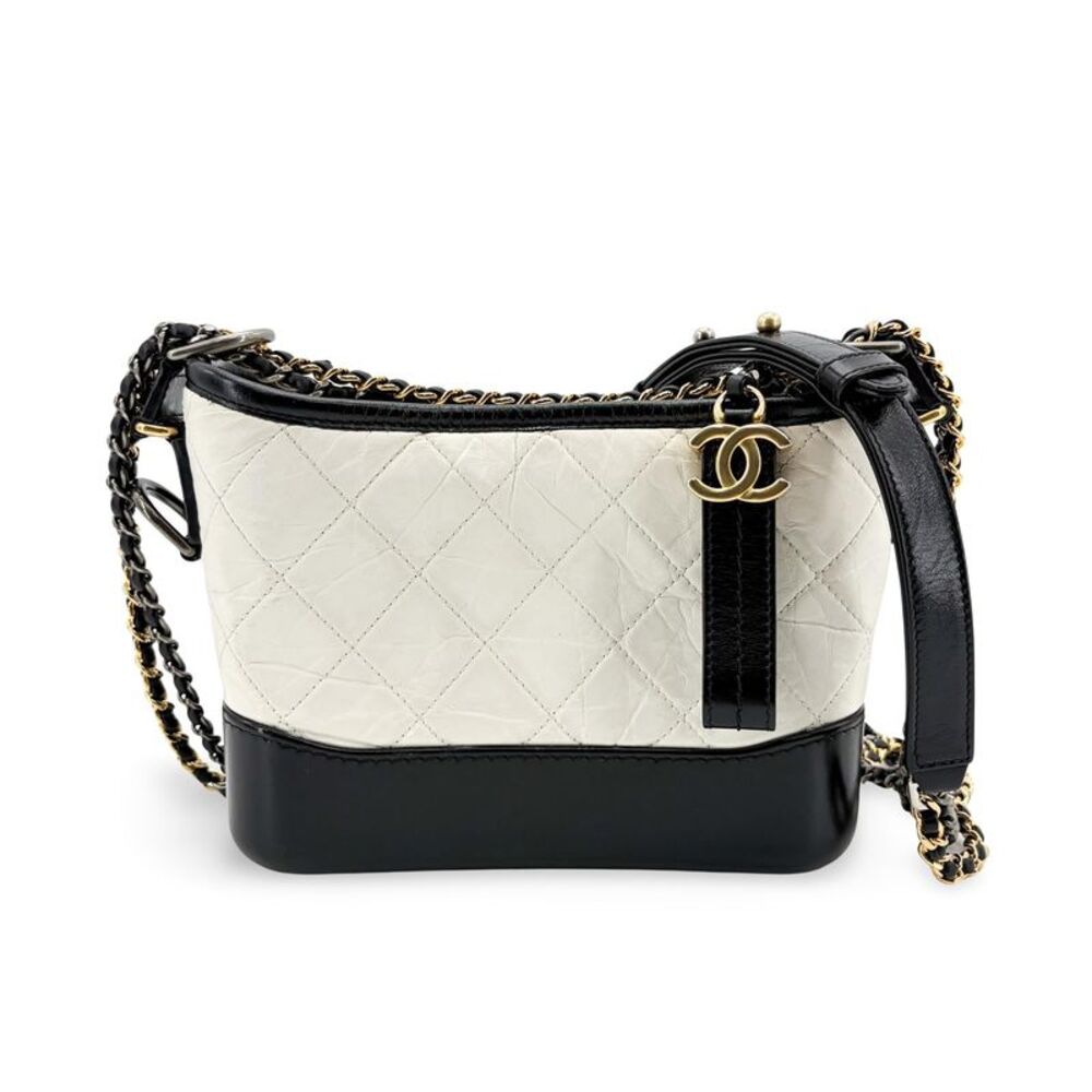 Chanel Small Gabrielle Hobo Bag Black & White